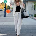 White Pantsuit Spring 2019
