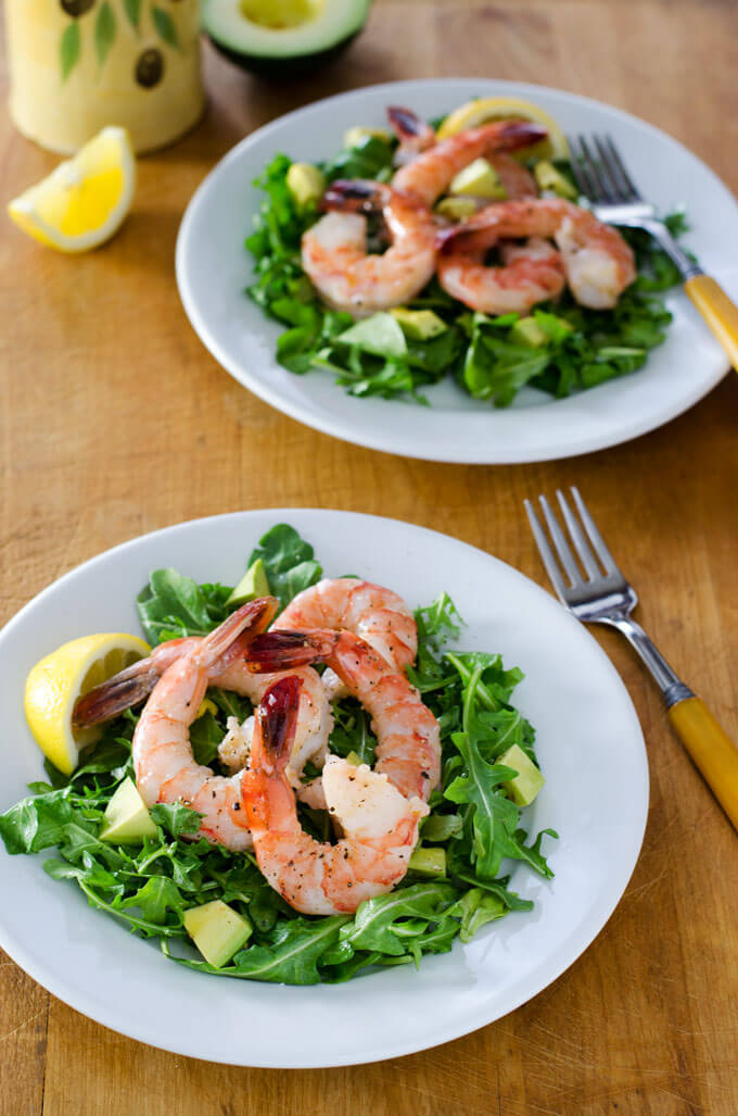 Paleo Shrimp Arugula Salad