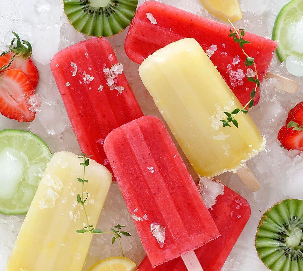 Strawberry Thyme Popsicles