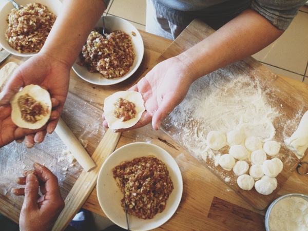 Russian pelmeni 