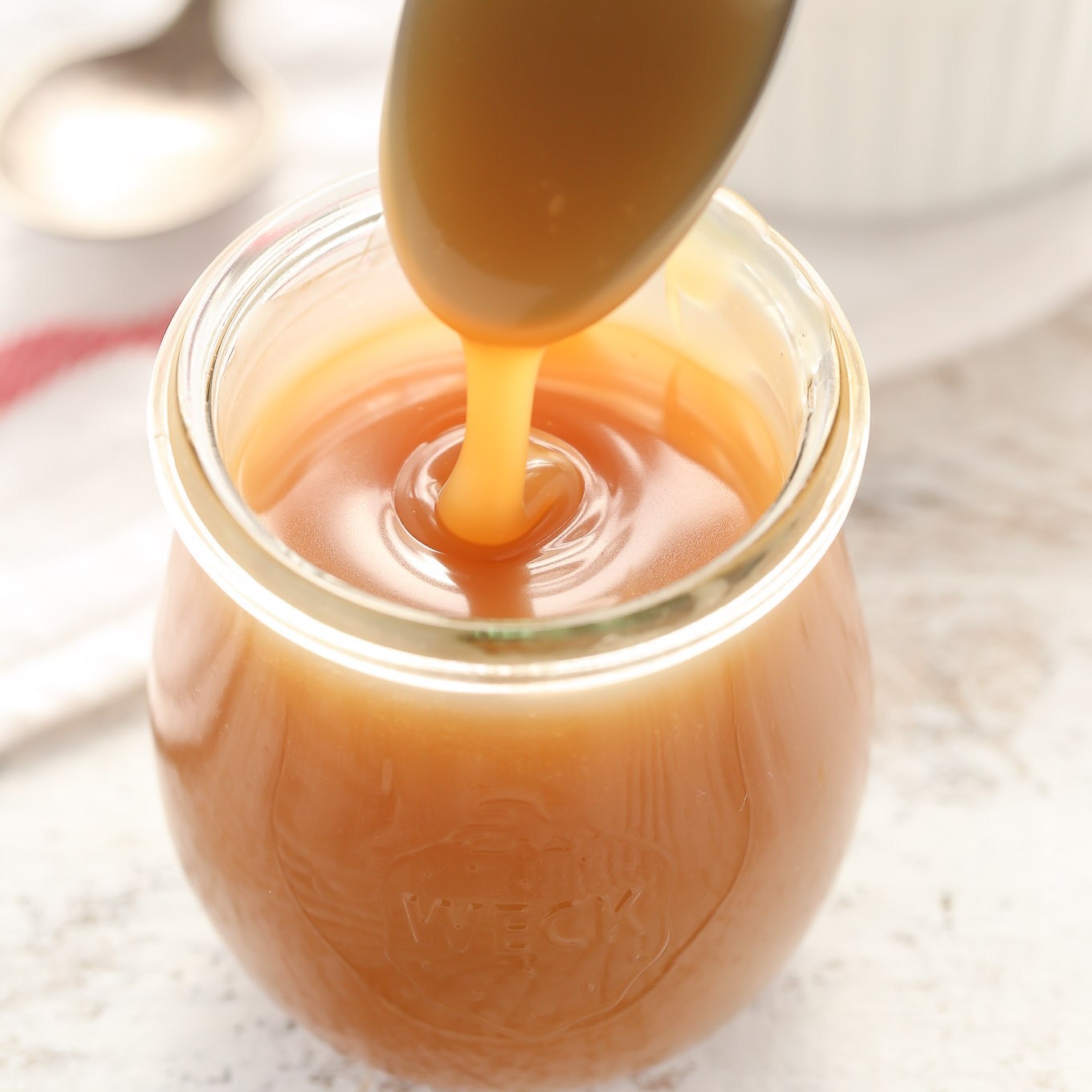 Homemade caramel sauce