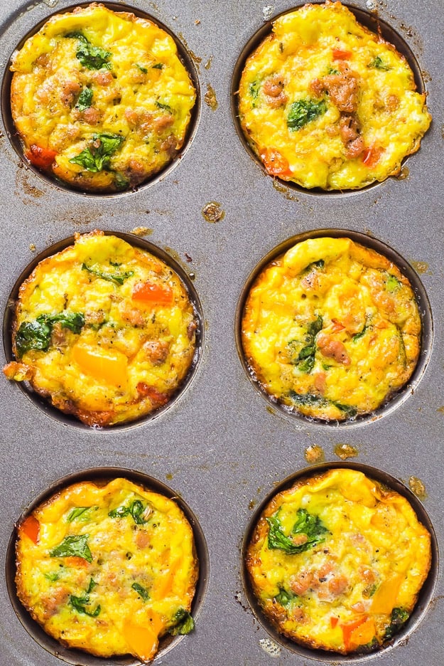 Paleo egg sausage muffins 