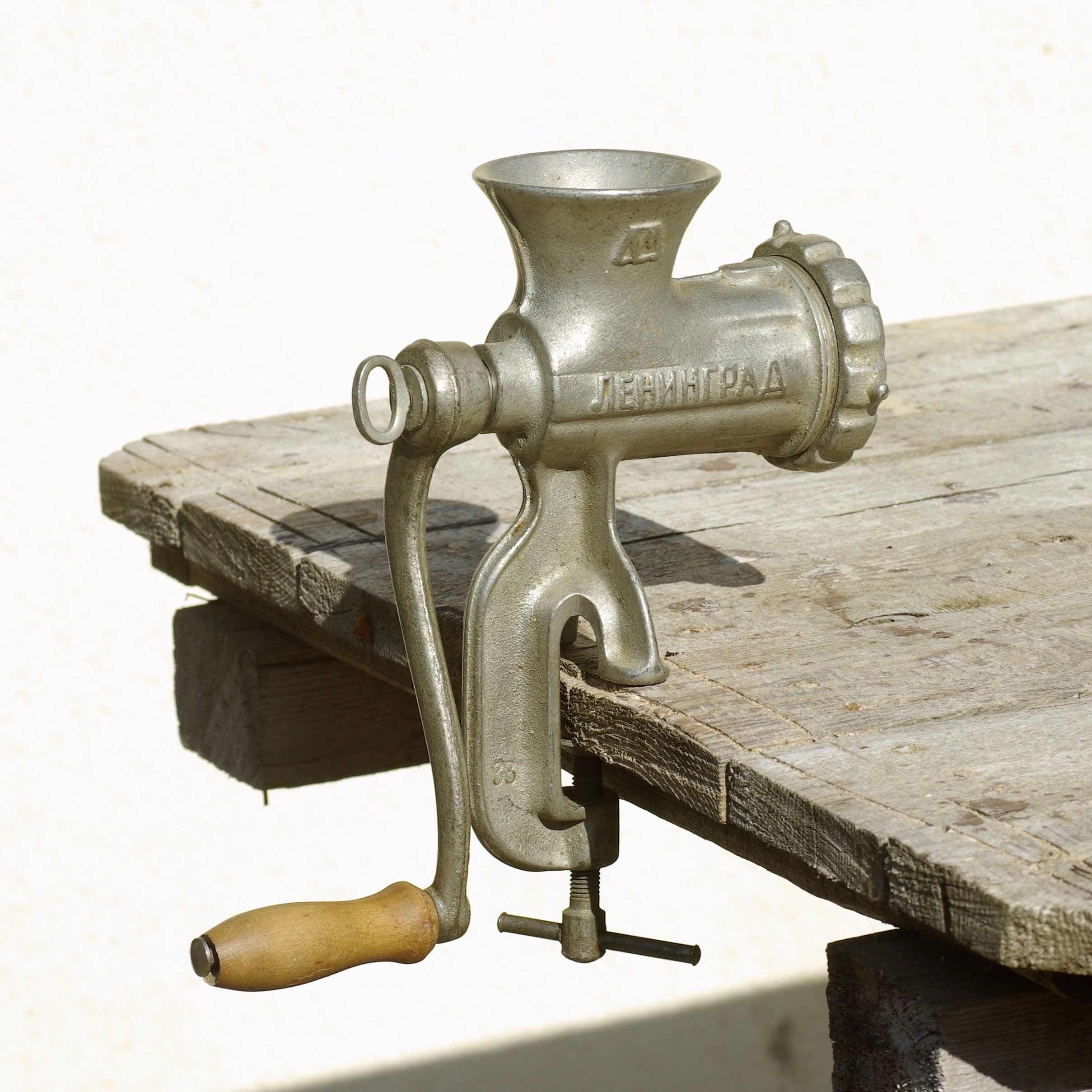 Soviet manual meat grinder
