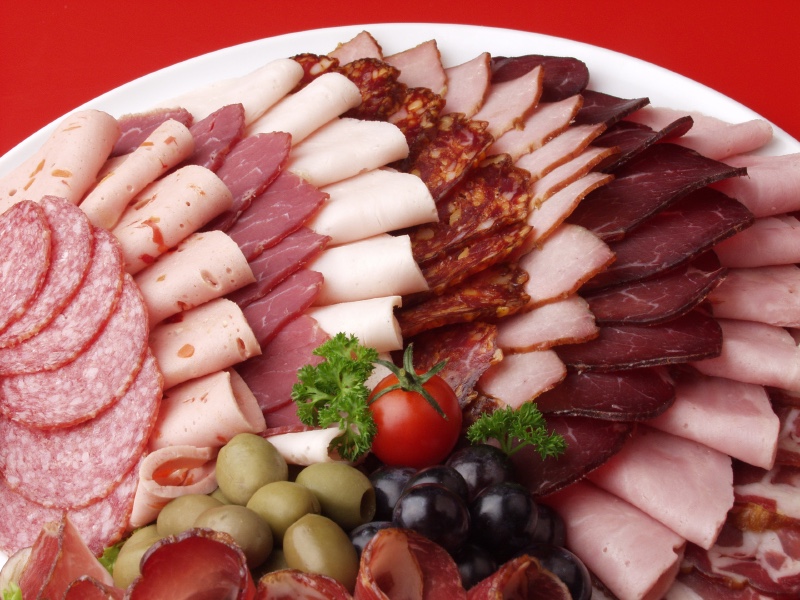 Russian kolbasa cold cuts