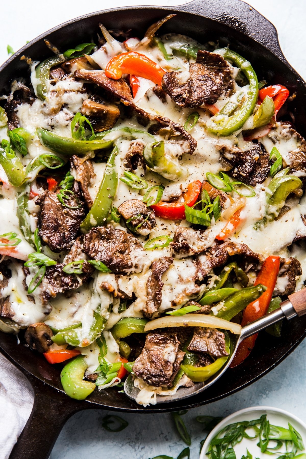 Philly cheesesteak skillet