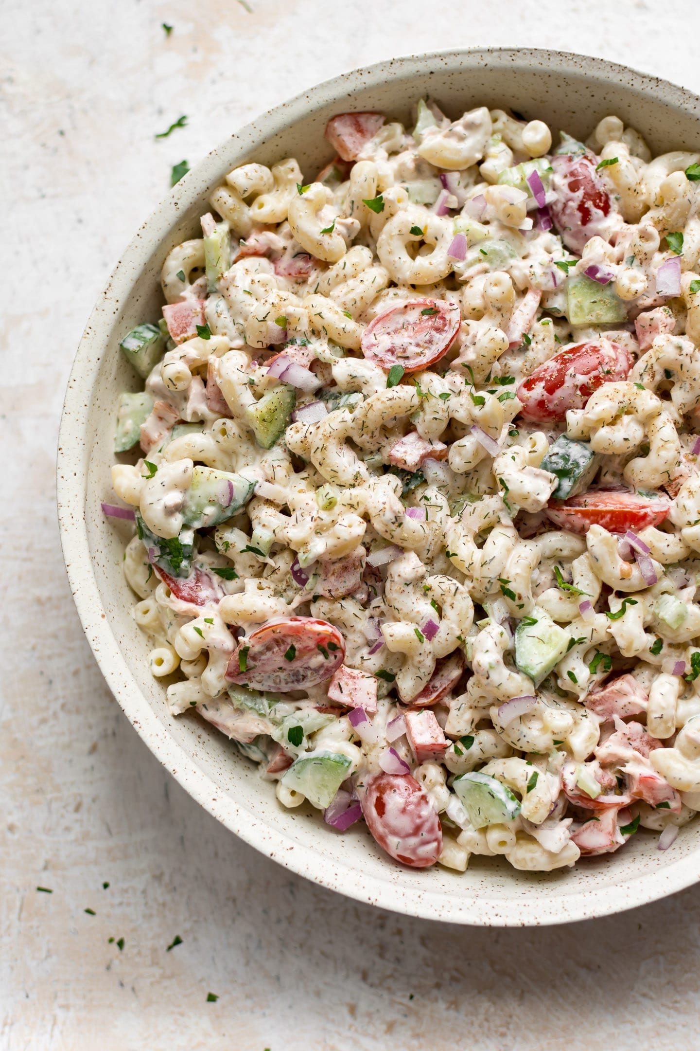 Tuna spiral pasta salad 