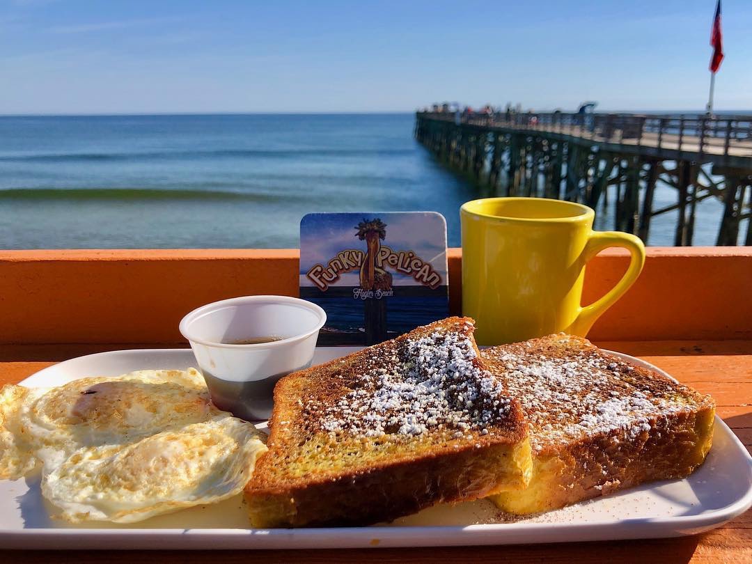 Funky pelican Flagler beach breakfast