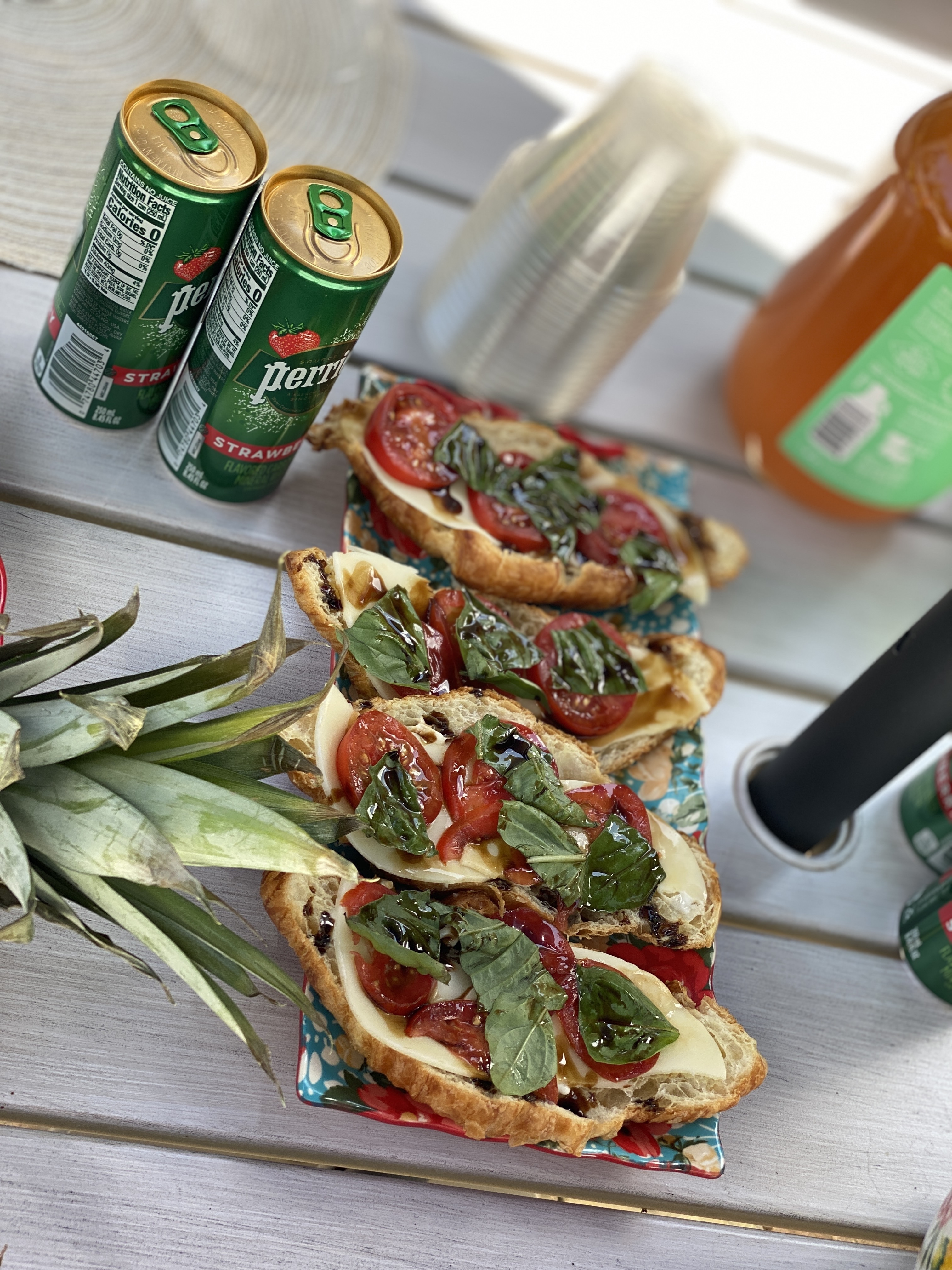 Tomato basil balsamic open face sandwich recipe